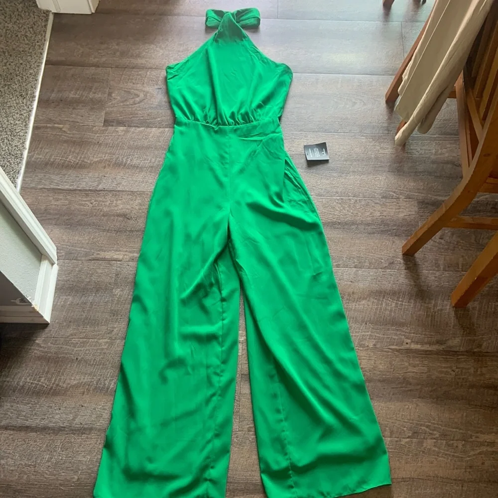 Lulus Epitome of Elegant Knotted Halter Wide-Leg Jumpsuit - Picture 4 of 15